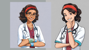 Nurses with accessories